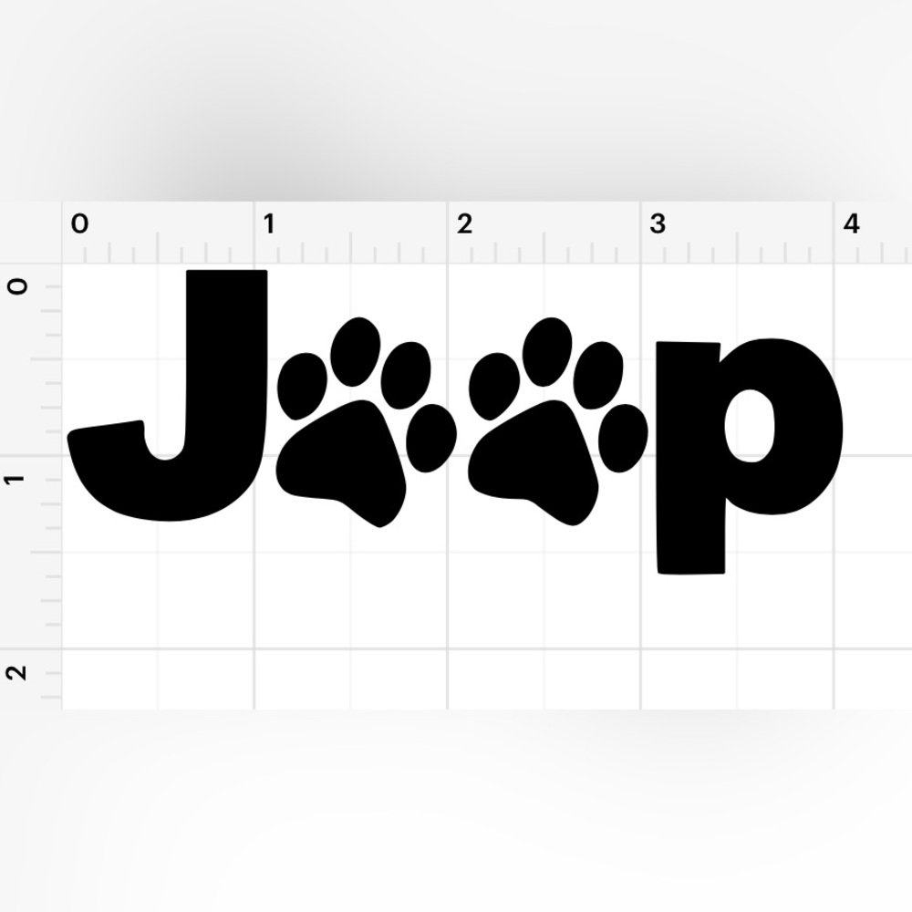Jeep Paw Prints 4” Vinyl Car Decal Gift